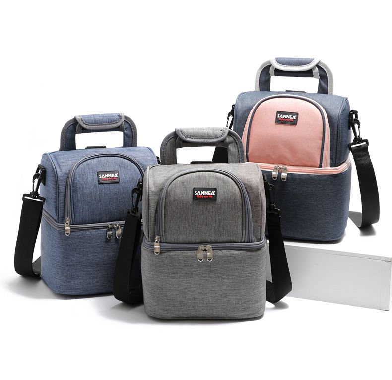 SANNE新款双肩背奶包保鲜冷藏保温冰包 户外野餐袋防水手拎便当包详情图17