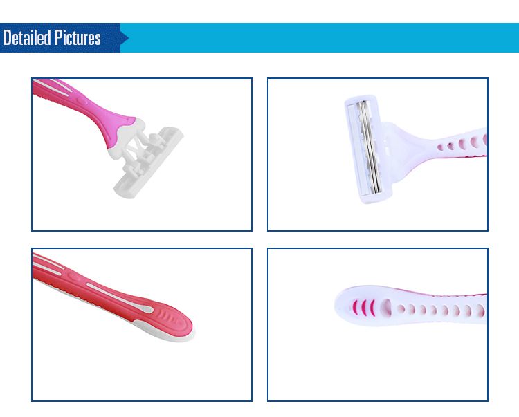 Factory direct sales of 10 pieces for ladies, 3-layer blades, with sliders detail image 4