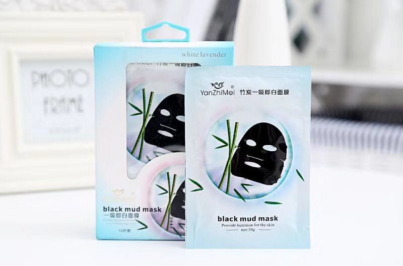 Yan Zhimei Bamboo charcoal clear skin Mask contains bamboo charcoal essence in 10 pieces