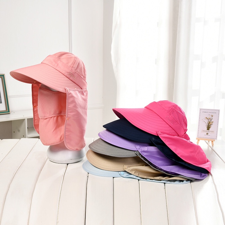 Sun cap Fishing cap Tea picking in summer sun cap cycling outdoors to cover the face uv