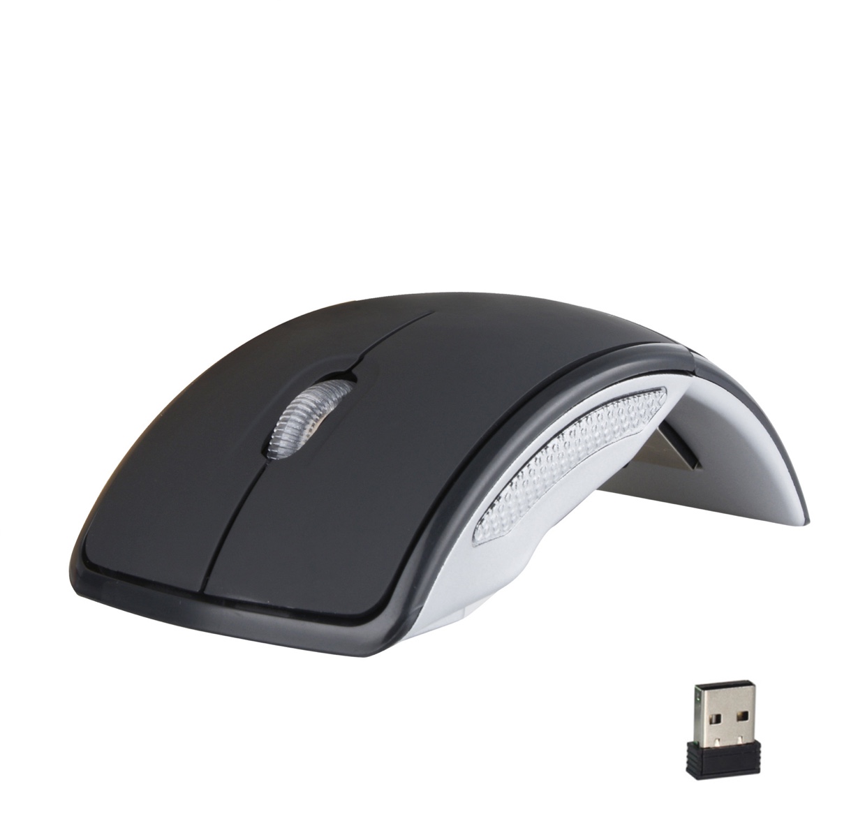 2.4G无线折叠鼠标光电鼠标支持办公及游戏支持 定制 批发 水晶盒包装