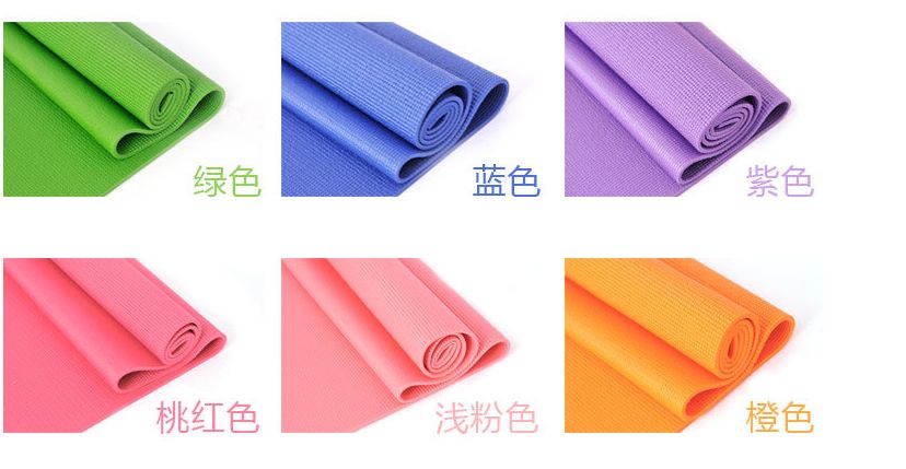 高密度PVC防滑瑜伽垫耐磨黑垫健身瑜伽垫 yoga mat详情图1