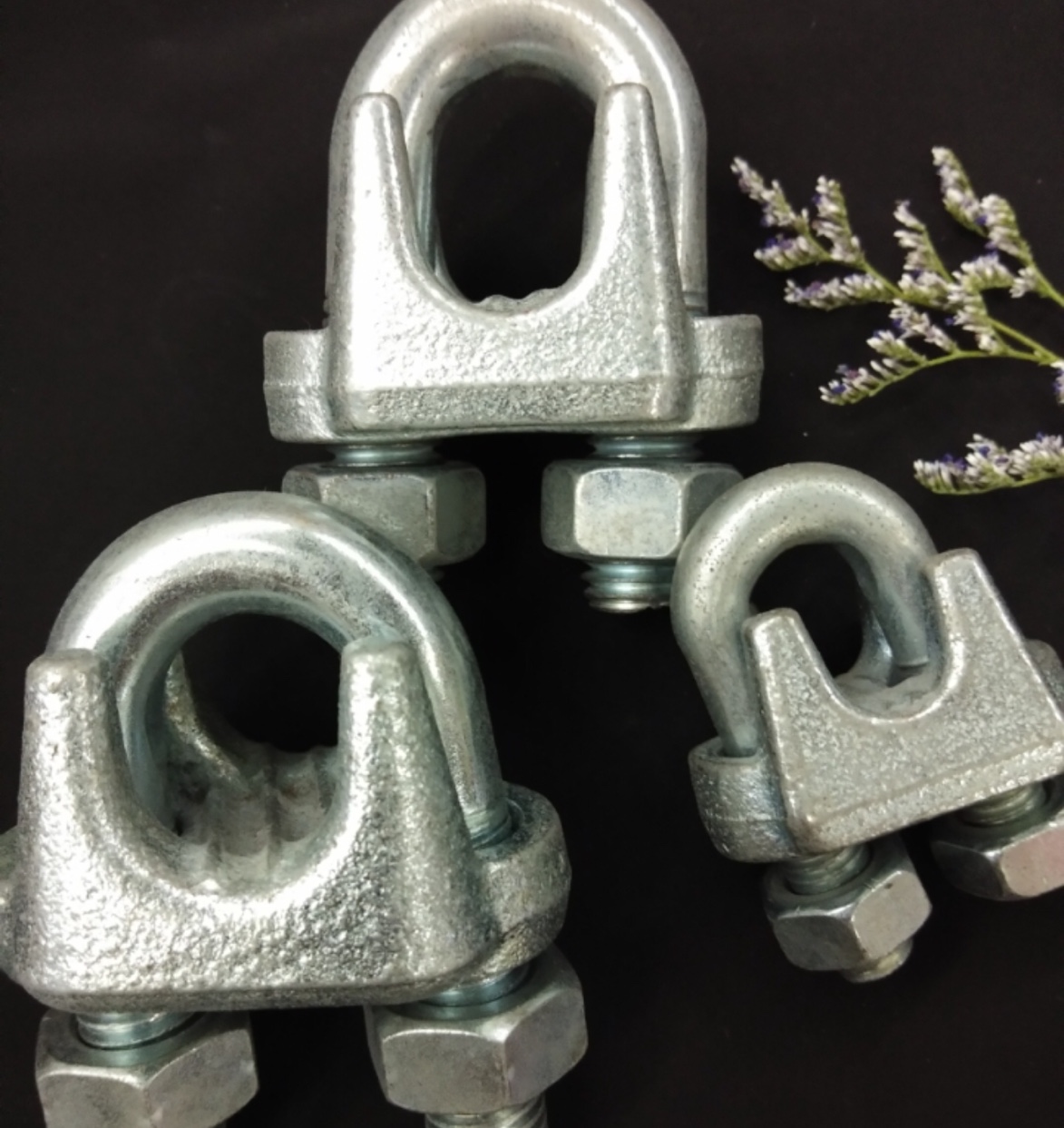 10mm 741 clamp head wire rope clamp head national standard clamp head lifting sling U-shaped clamp head Application Scenario