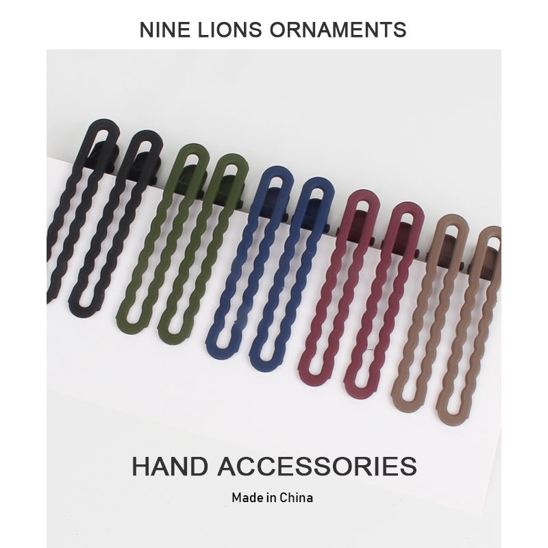 10支装秋冬chic复古百搭发夹磨砂鸭嘴夹一字夹刘海夹发卡韩国发饰