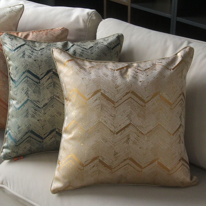 Sofa throw pillow cushions, high-end luxurious silk-like cushions
