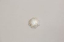 Cream snowflake beads irregular half side 30MM