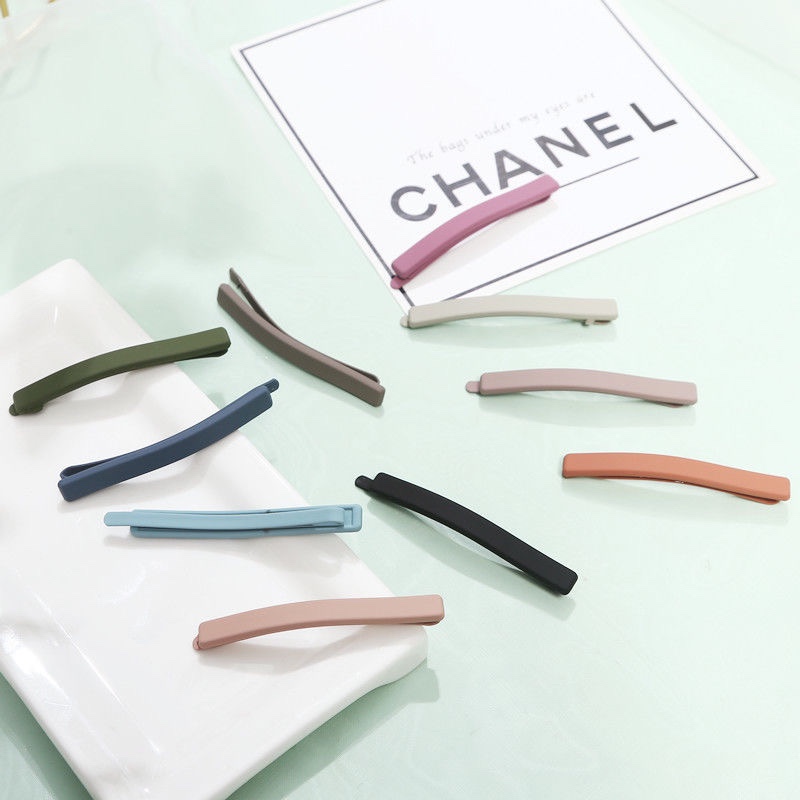 糖果色创意网红简约发卡韩版小清新金属个性头饰森系ins仙女发夹白底实物图