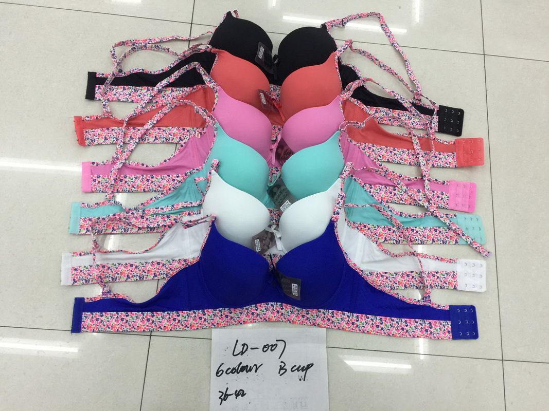 Yiwu Haofu LD-007 printed bra 3 row buckle bra thumbnail
