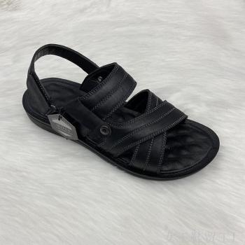 女王鞋贸时尚真皮定制按摩鞋底男士沙滩凉鞋men shoes