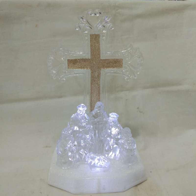 Acrylic Christmas diary, religious cross, Easter, Catholic Jesus, Christmas tree scene decoration craftsmanship detail image 7