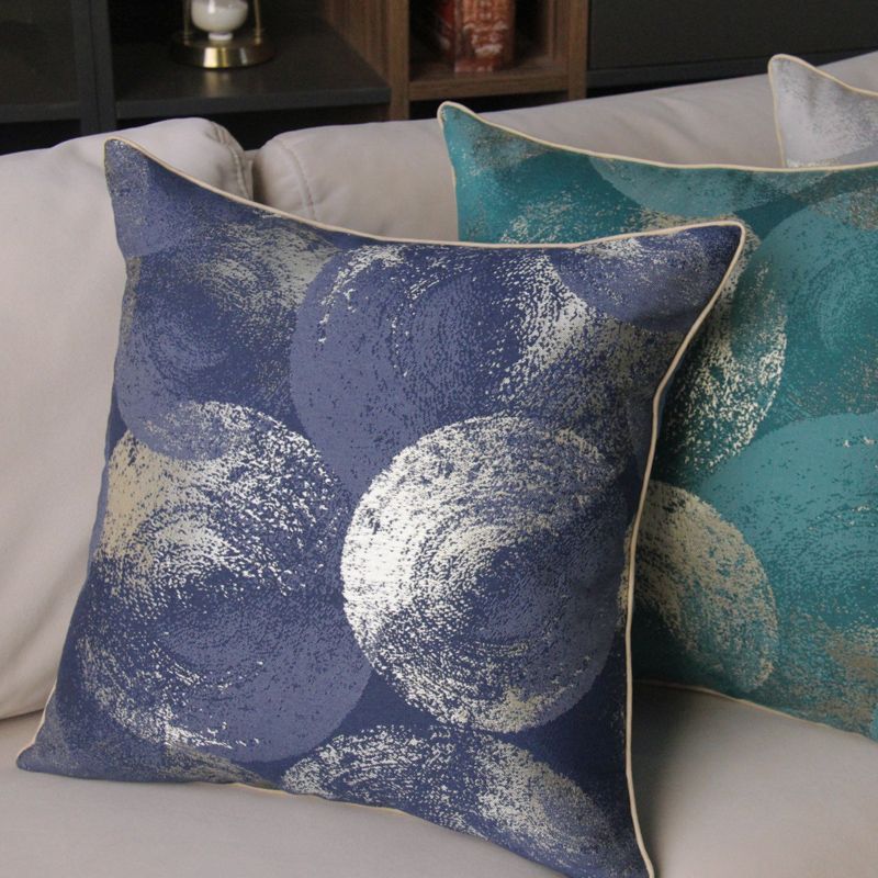 The light luxury throw pillow, sofa cushion, silk-like living room headboard pillow, high-end edge-wrapped luxury