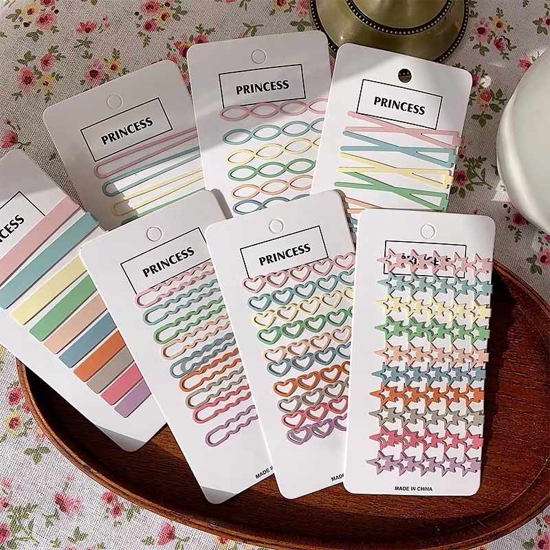 磨砂几何侧边夹一字夹网红发夹甜美女学生几何侧边夹韩版简约头饰产品图