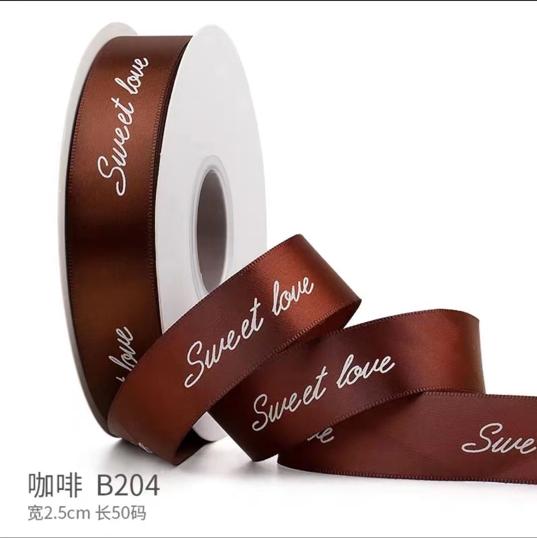 4cm polyester short ribbon yarn ribbon diy printing