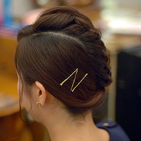 韩国黑色一字夹女影楼发饰刘海发卡子金色头发夹子波浪钢夹不掉漆产品图