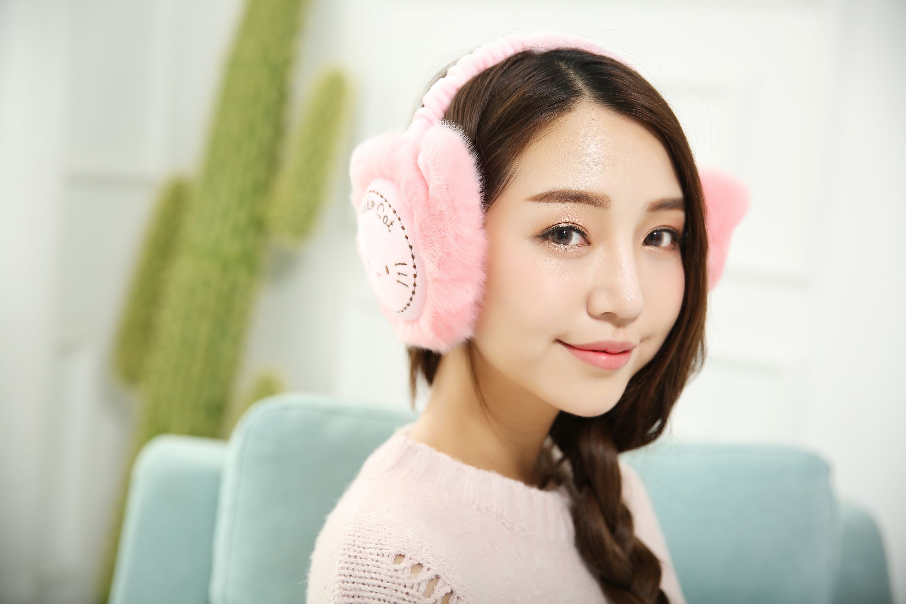 可爱猫咪耳罩护耳耳暖 毛绒保暖耳罩