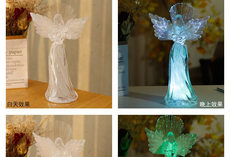 Christian ornaments, fiber optic angels, seven-color lights, ambient lights, novel and creative electronic night lights, led book lights pic 10