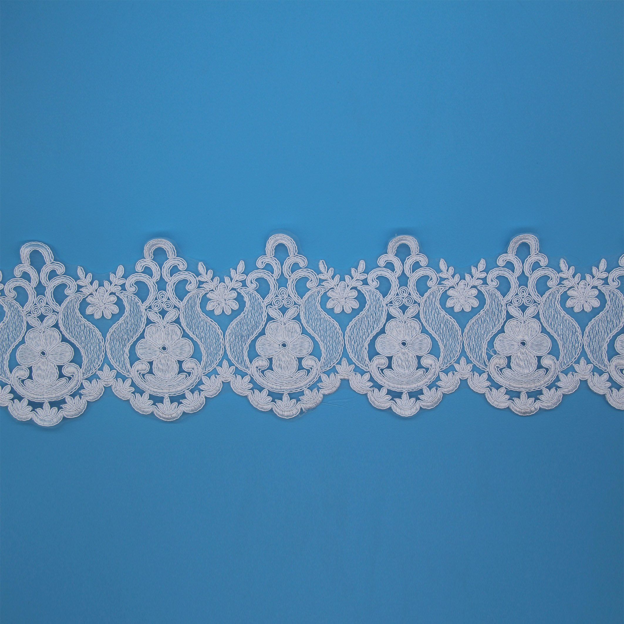 E2776 polyester gauze wedding dress decorative lace thumbnail