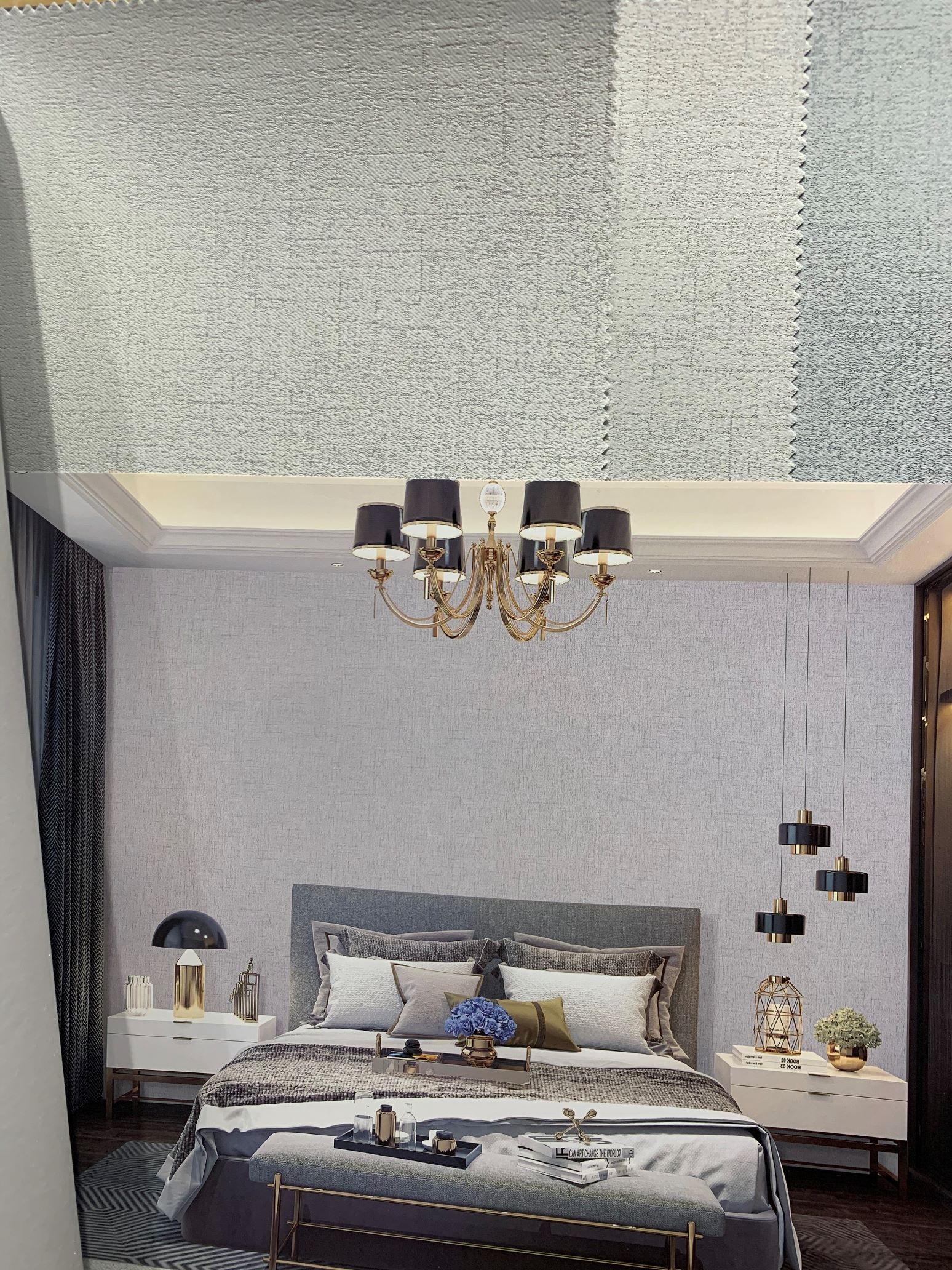 轻奢现代欧式棉麻高精密提花墙布防污防皱防刮防霉处理新型墙布详情图3