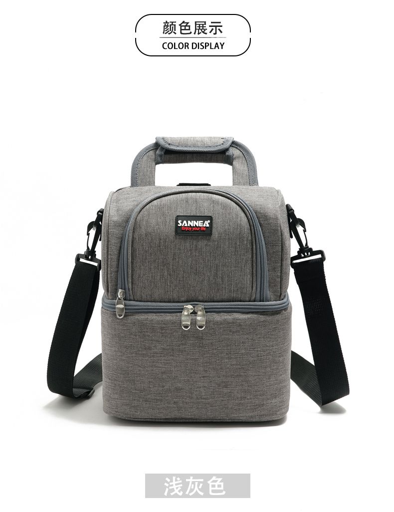 SANNE新款双肩背奶包保鲜冷藏保温冰包 户外野餐袋防水手拎便当包详情图5