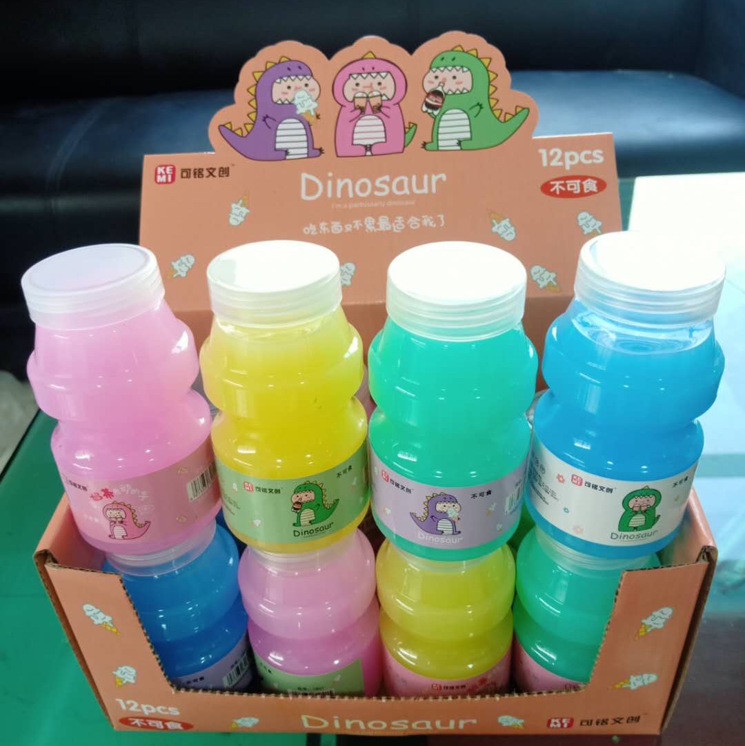 Round bottles of juice