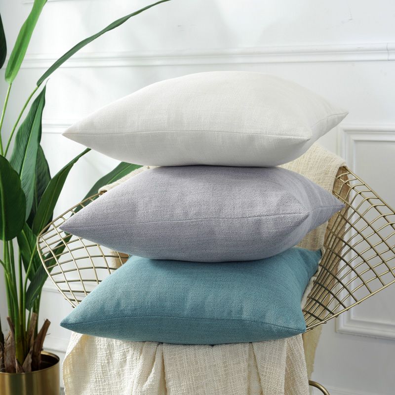 棉麻纯色抱枕现代简约沙发靠垫客厅床头靠枕详情图2