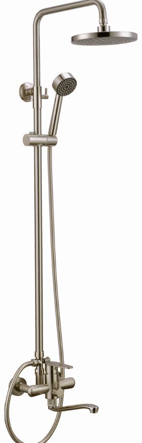 TC-1454X Zinc telescopic Pole Shower Head (Nickel brushed)
