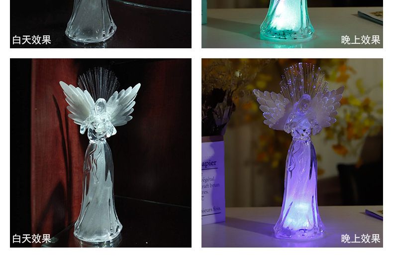 Christian ornaments, fiber optic angels, seven-color lights, ambient lights, novel and creative electronic night lights, led book lights pic 12