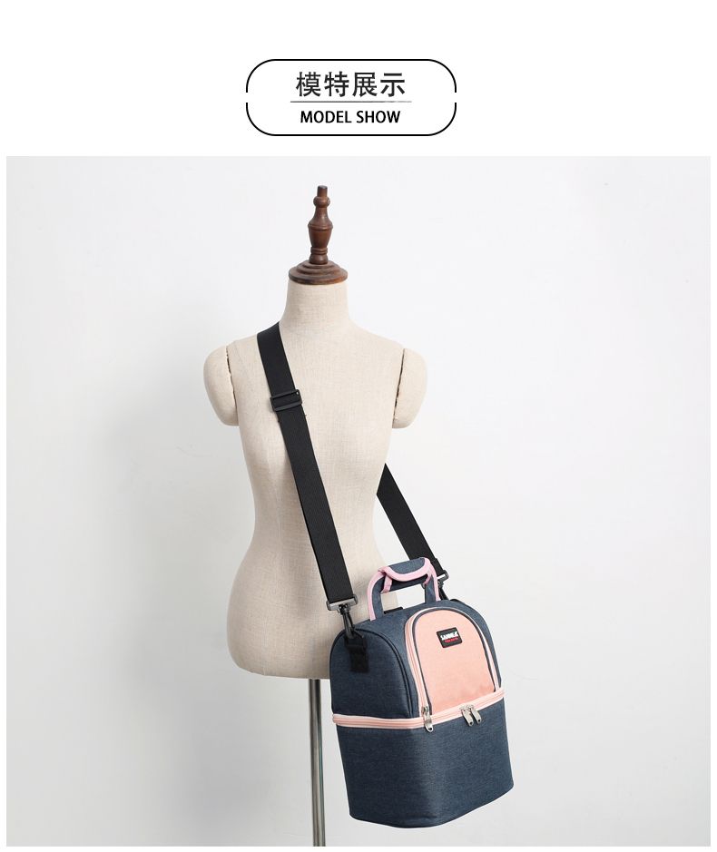SANNE新款双肩背奶包保鲜冷藏保温冰包 户外野餐袋防水手拎便当包详情图13