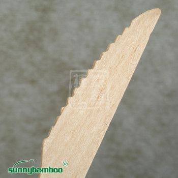 Disposable knives, forks, spoons, high-quality wooden knives, disposable tableware, bread and fruit slicing, wooden knives wholesale details Picture
