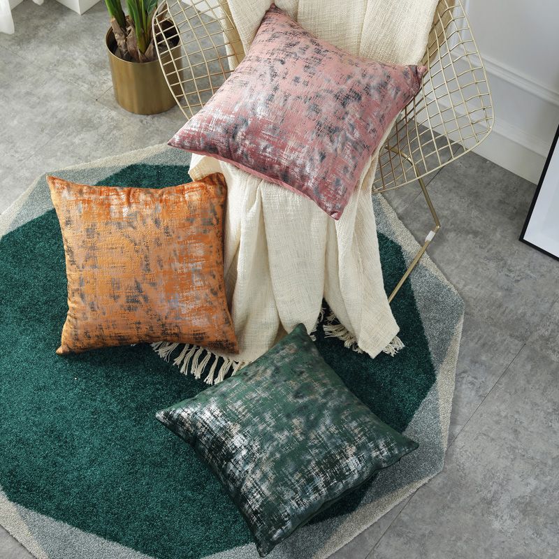 The pillow cushion is made of sofa velvet with gilding technique and is a headrest for the living room details Picture