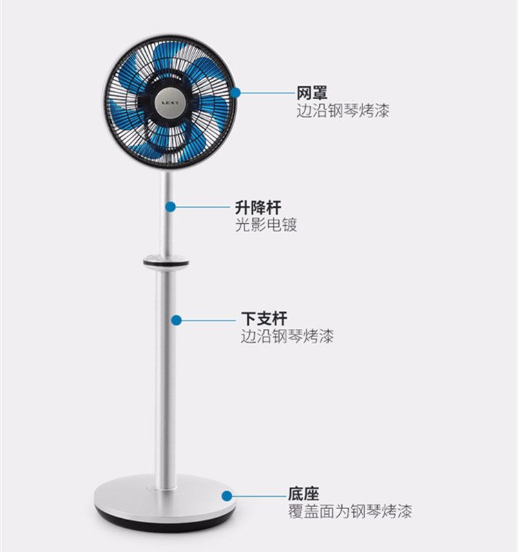 LEXY莱克智能空气循环扇调节落地扇静音节能遥控电风扇F501空调扇详情图5
