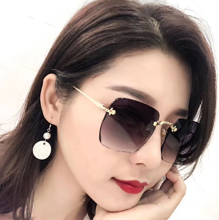Women's fashion sunglasses rimless glasses thumbnail