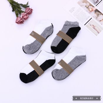 Summer thin breathable cotton low top shallow socks