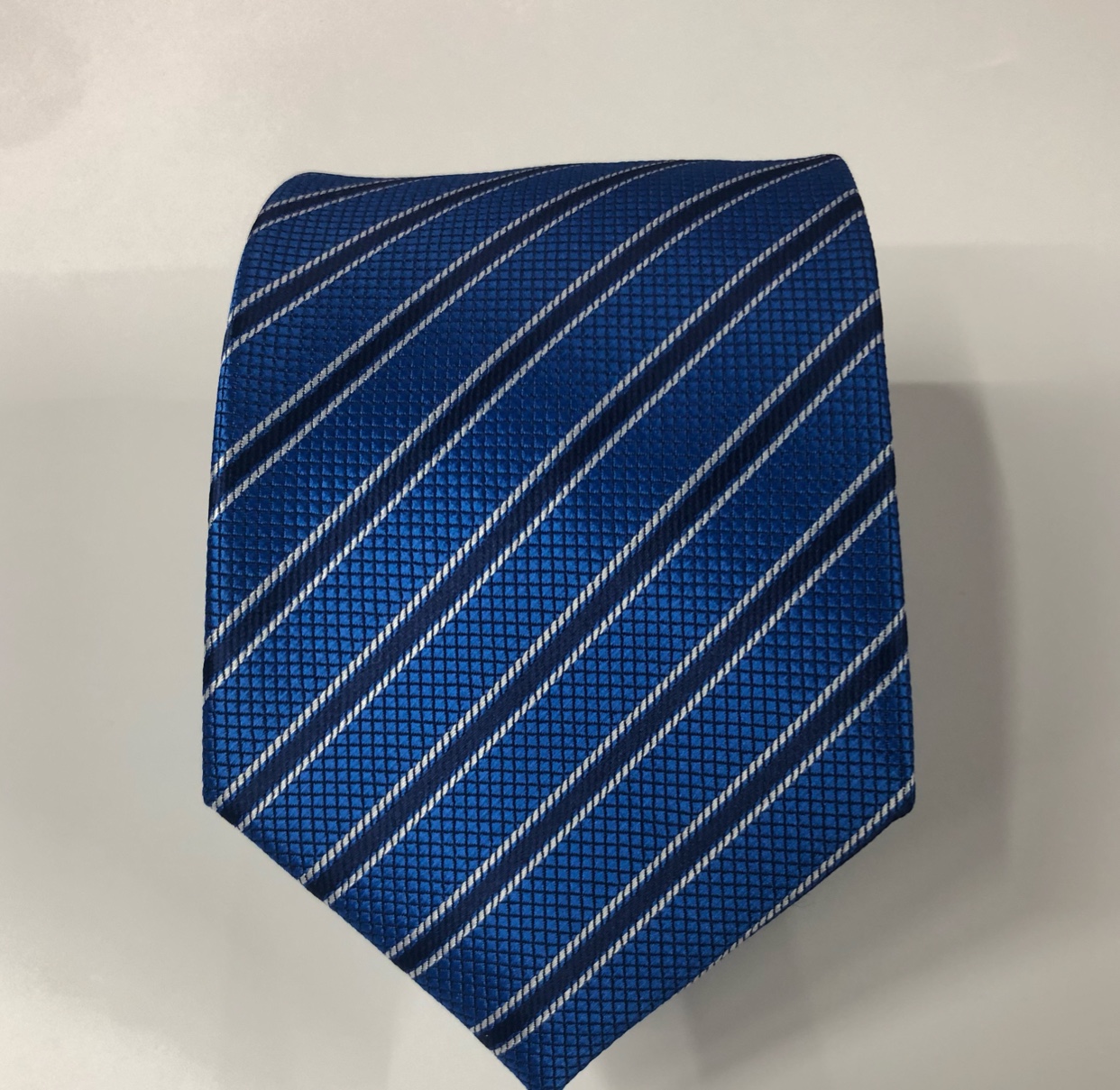 高品质批发蓝色黑色领带条纹领带定制斜纹涤纶领带工厂直销详情图2