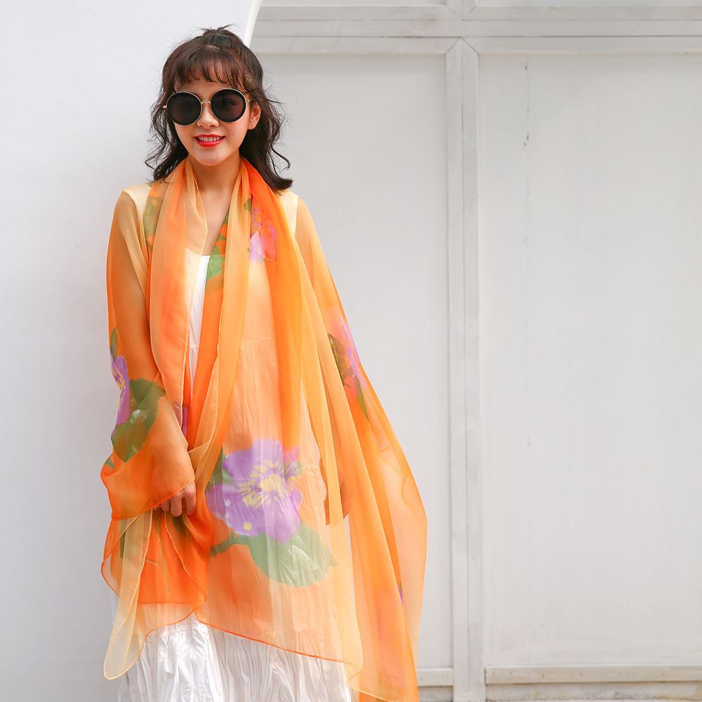 2020 Yourou silk scarf for women in autumn/winter can be used with the new Korean printed tourism beach towel fashion scarf thumbnail