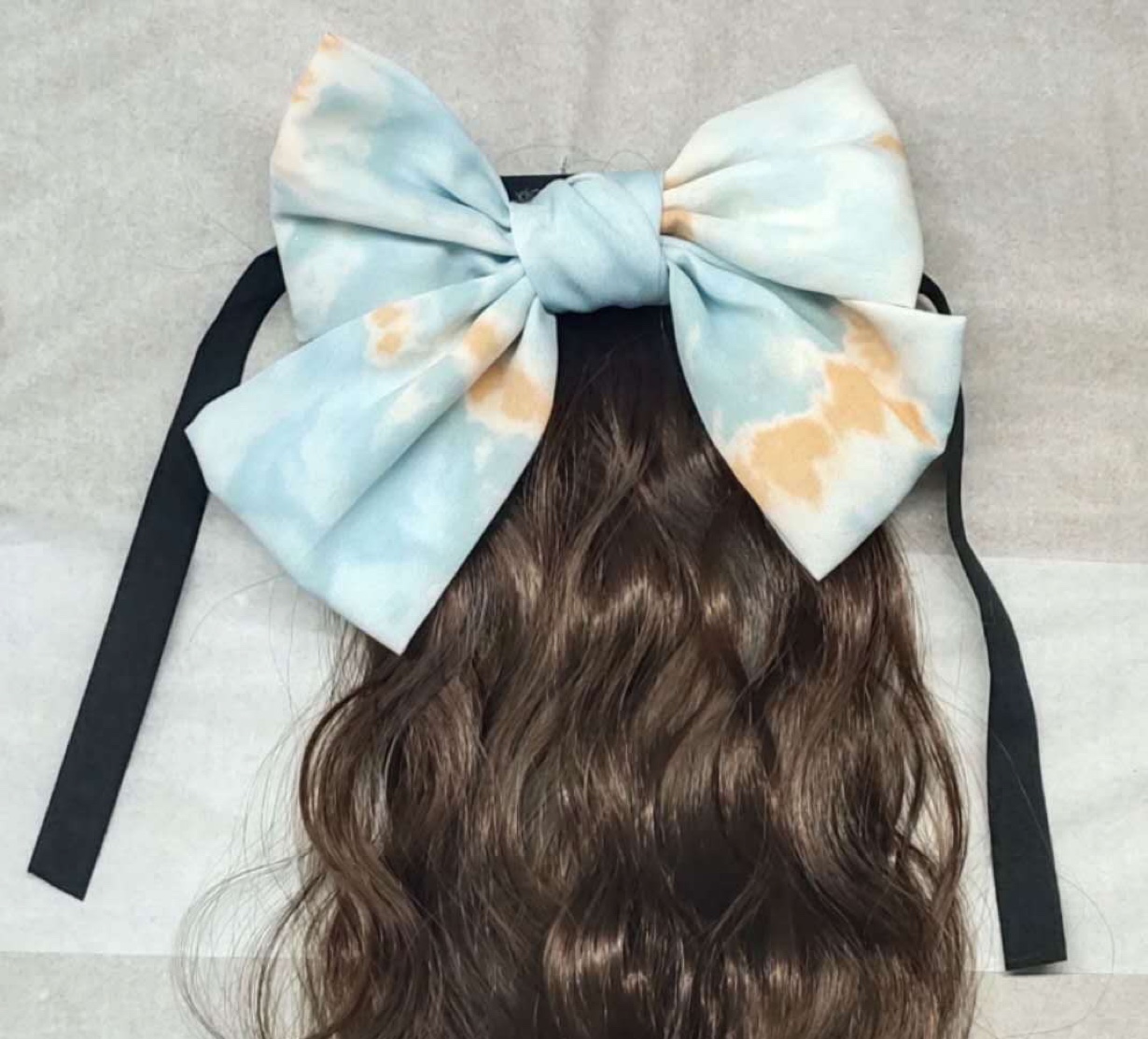 Bow wig pieces, bow wig ponytail high-temperature silk ponytail wig custom-made wholesale