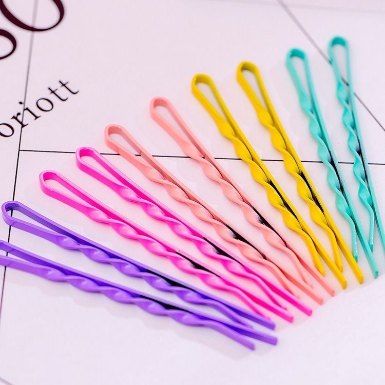 彩色发夹一字夹糖果色发夹韩版学生可爱少女网红刘海卡子发饰产品图