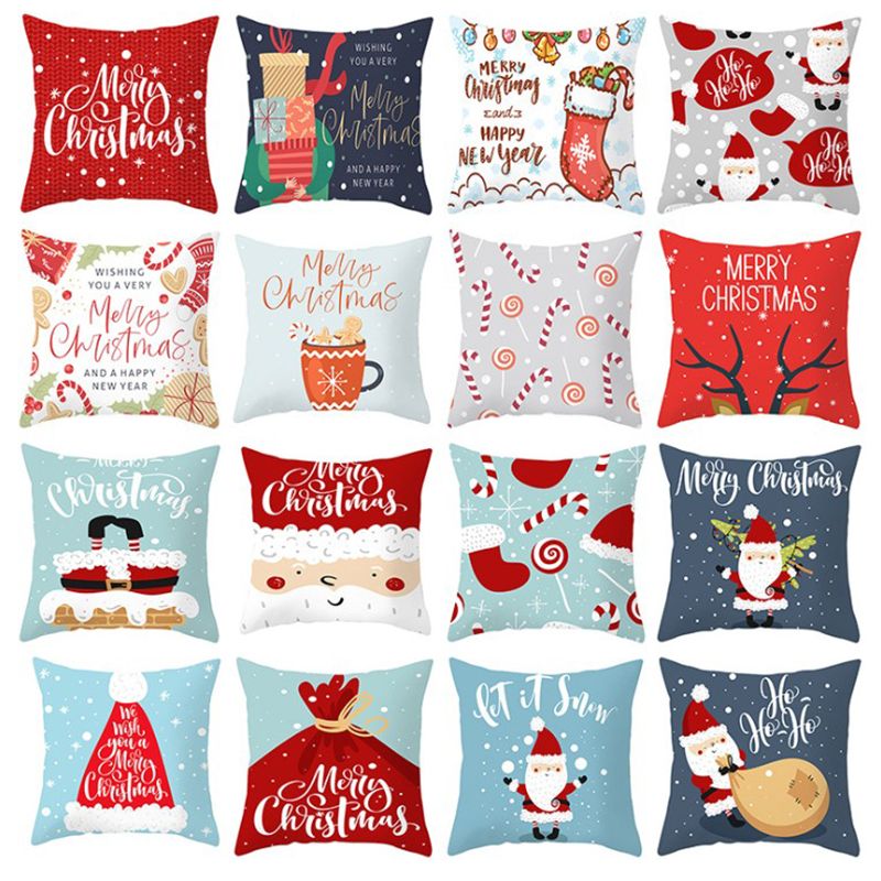 Santa Claus moose pillowcase holiday home decoration office sofa cushion cover wholesale