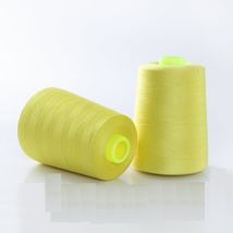 黄色系@厂家直销402细线8000码涤纶缝纫线宝塔线