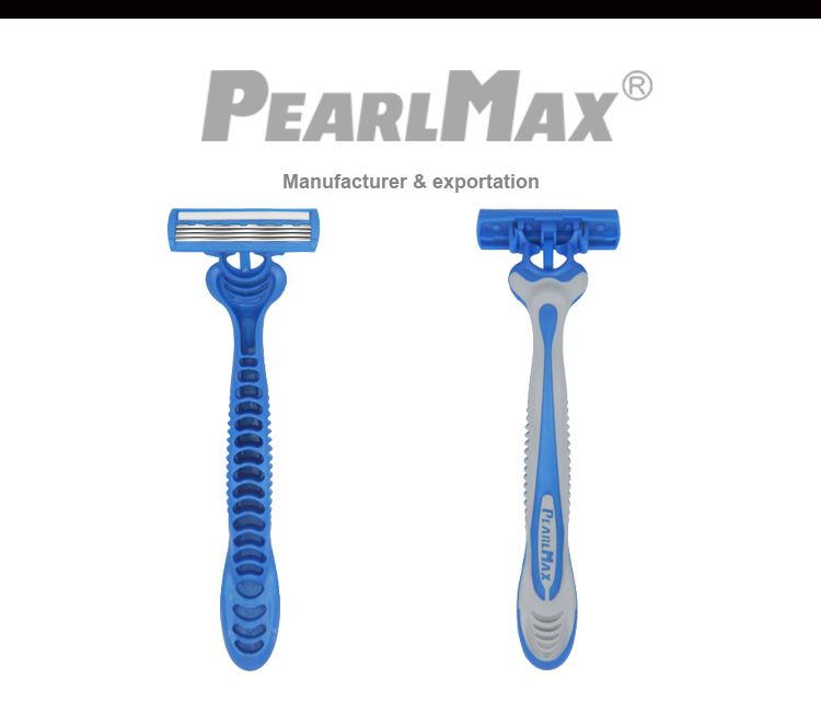 外贸货源男士4层刀头剃须刀，6支一卡，刀头可动详情图1