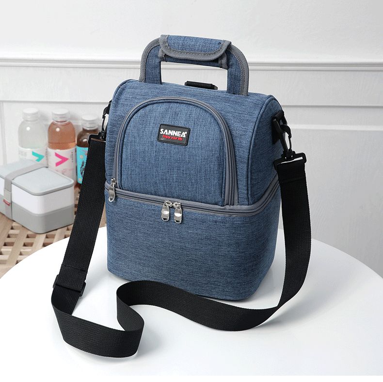 SANNE新款双肩背奶包保鲜冷藏保温冰包 户外野餐袋防水手拎便当包详情图11