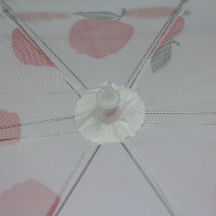 Round Flower Lace Foldable Meal Cover Printed Food Cover Fly Proof Food Cover Table Cover Wholesale Specification drawing