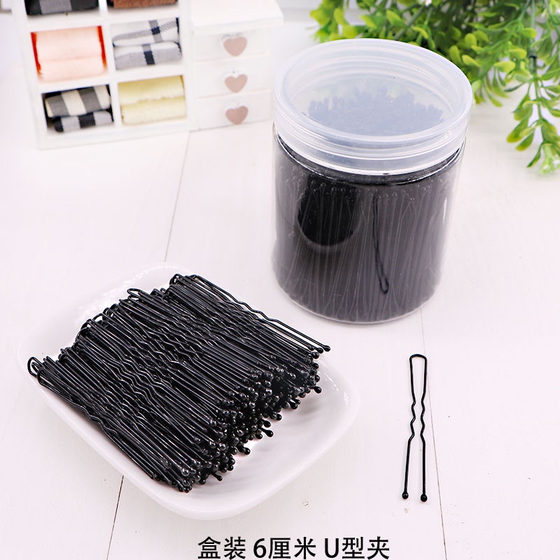 黑色一字夹发波浪夹U型韩国小卡子发饰头影楼理发店边盘发刘海夹产品图