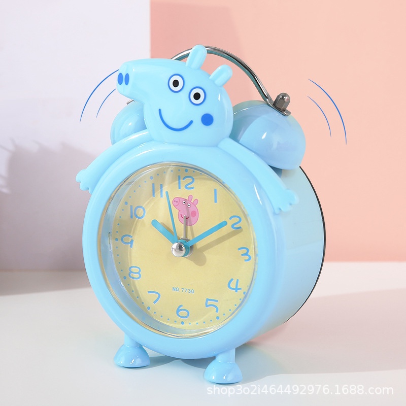 The mechanical alarm clock is cute