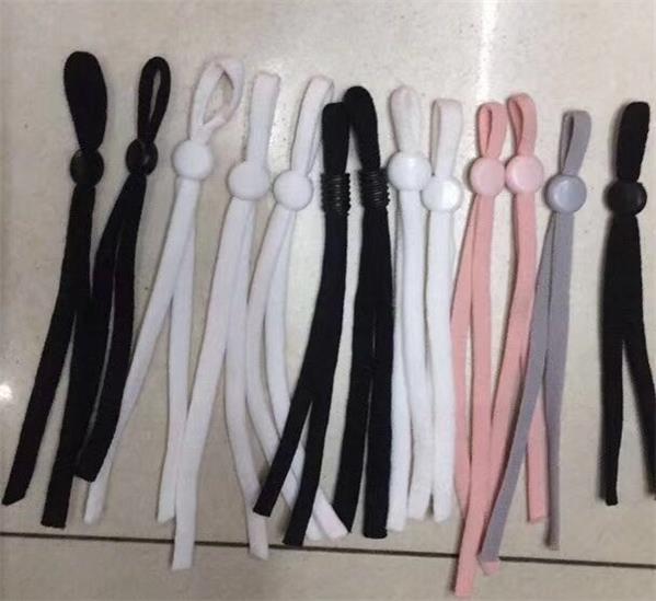 Black and white mask ear loops in stock, mask loops, clothing accessories, loops, sweatshirt and hat accessories, direct sales detail image 3