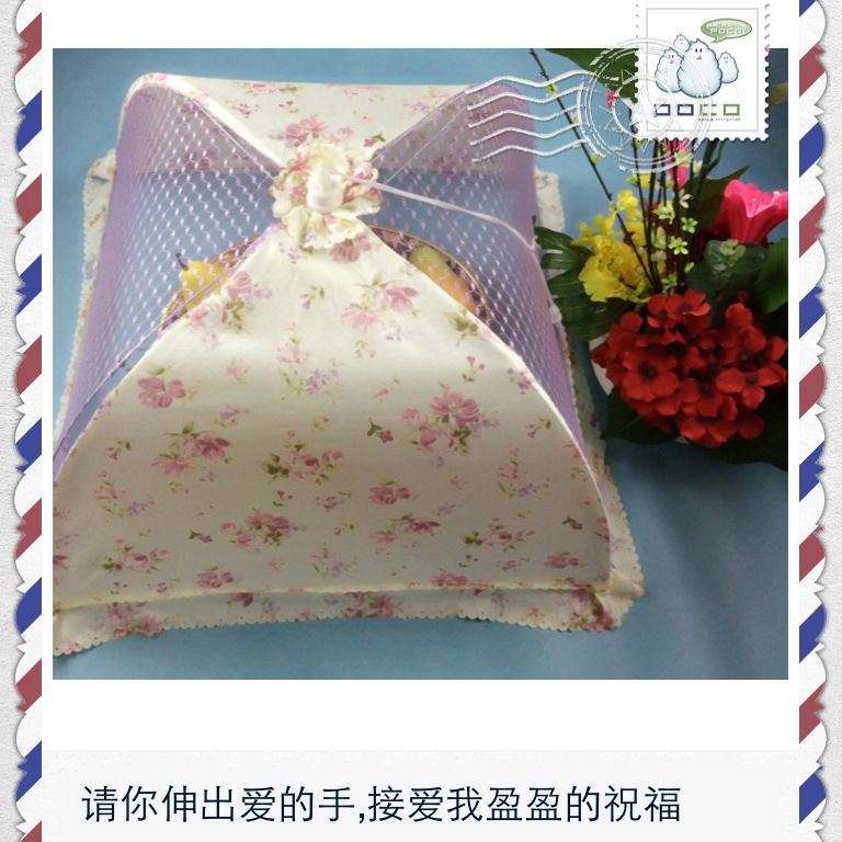 Lace Fabric Size Foldable Circular Rectangular Fly Cover Food Cover Vegetable Umbrella Food Cover Free Shipping