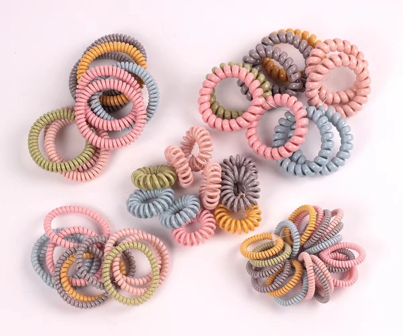 High-elasticity hair ties with telephone lines details Picture