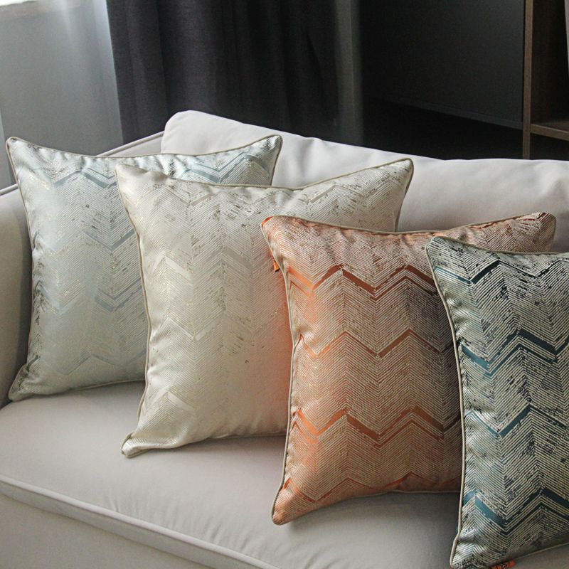 Sofa throw pillow cushions, high-end luxurious silk-like cushions details Picture