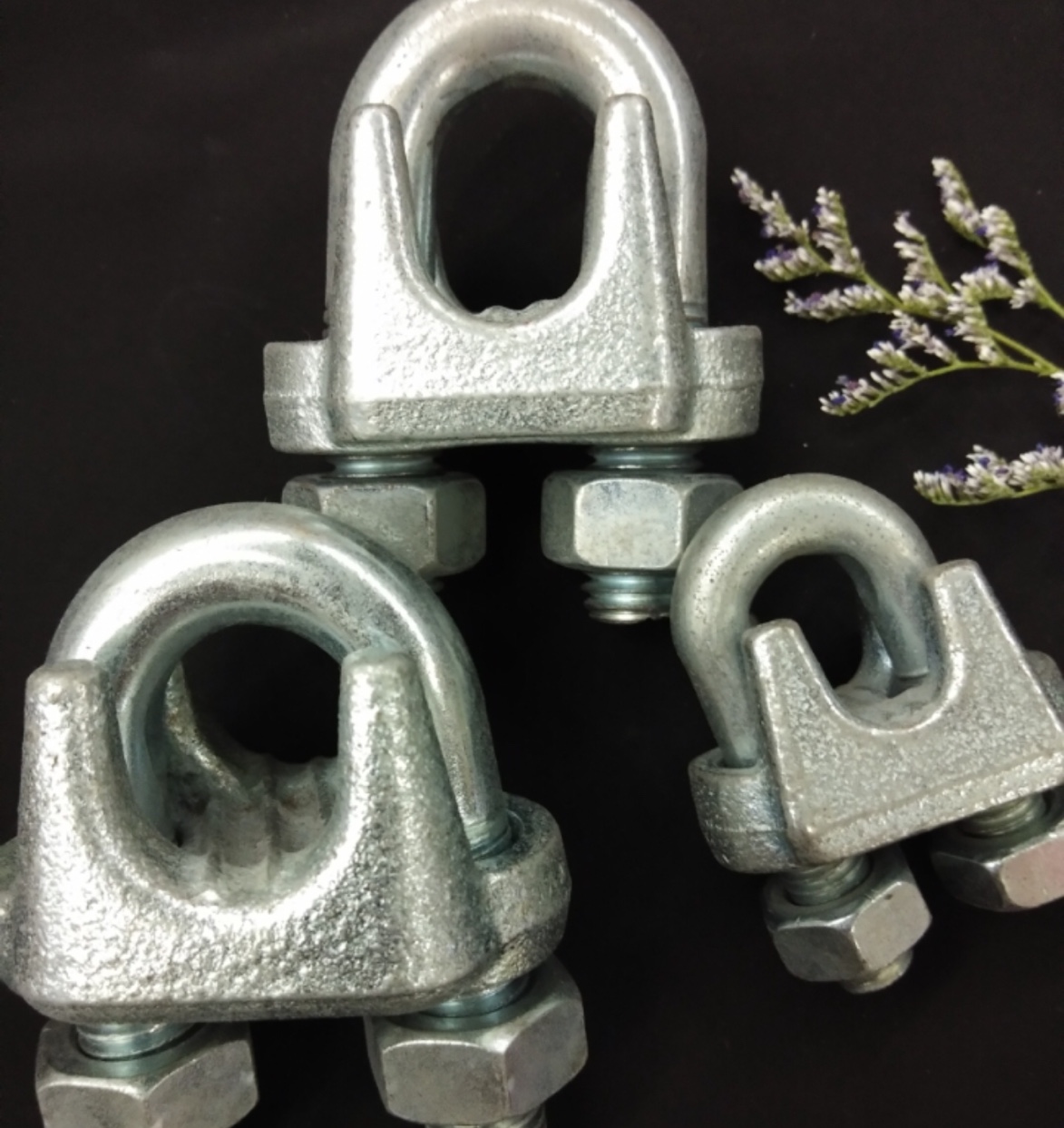 8mm heavy-duty wire rope clamps, national standard clamps, lifting slings, 741 clamps, U-shaped clamps Specification image