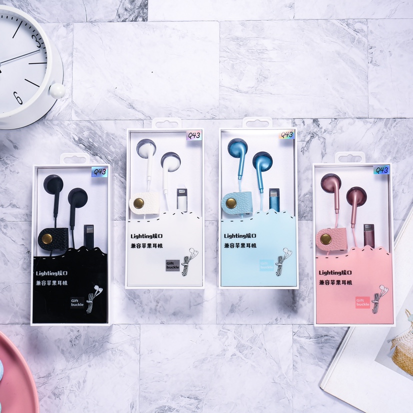 Q43 lovely series voice headset universal mobile phone in-ear sports Bluetooth music headset wholesale thumbnail